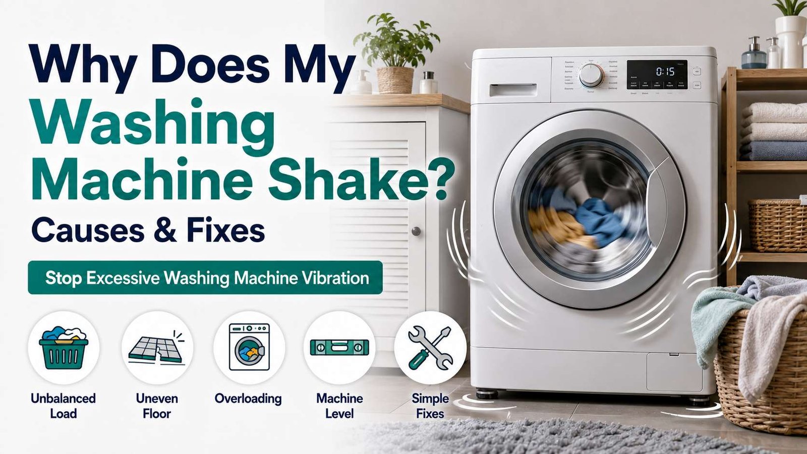 Why Does My Washing Machine Shake? Causes & Fixes